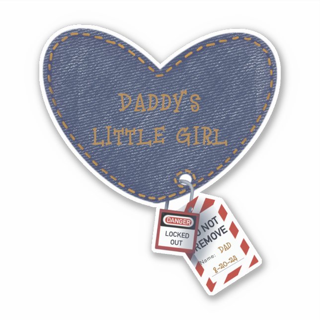 Sticker La petite fille de papa, l’électricien (Devant)
