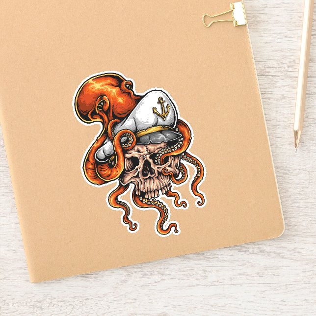 Sticker La pieuvre et le capitaine de la mer (Carnet)