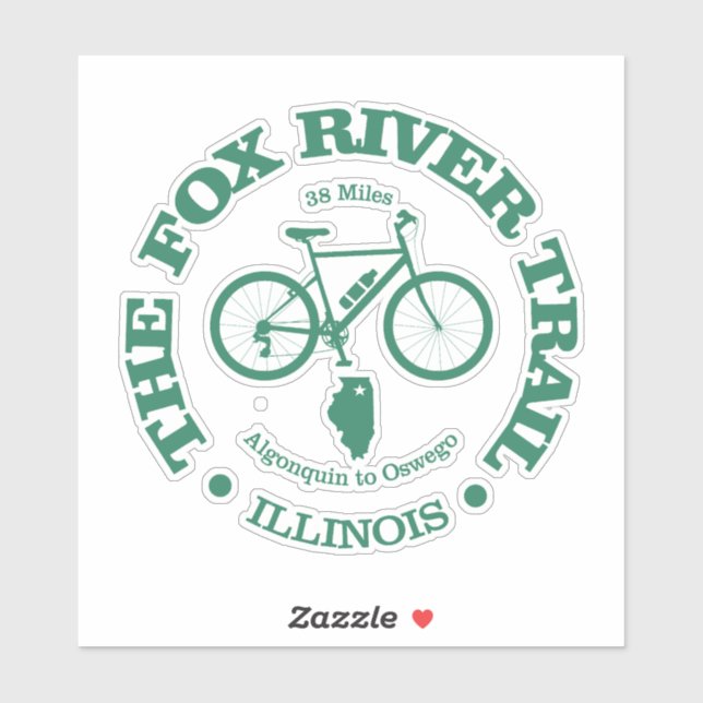 Sticker La piste de Fox River (cyclisme) (Feuille)