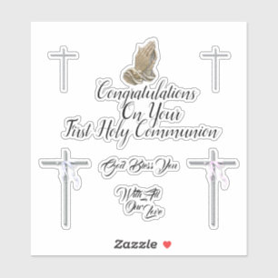 Sticker La première communion sainte   croise les prières