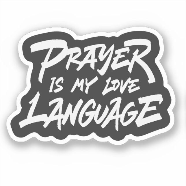 Sticker La prière est ma langue d'amour (Recto)