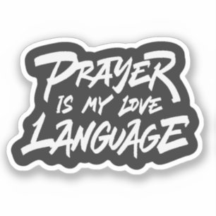 Sticker La prière est ma langue d'amour