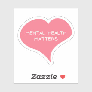 Sticker LA SANTÉ MENTALE IMPORTE L'Amour Coeur Vinyl Stick