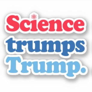 Sticker La science l'emporte sur Trump
