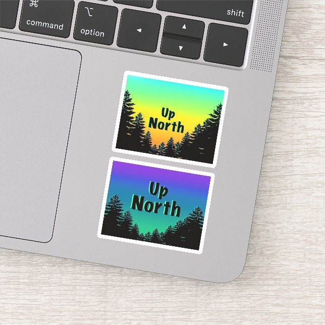 Sticker La silhouette des pins - découvrez les grands espa (Détail)