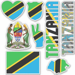 Sticker La Tanzanie Extraordinaire forme les symboles nati