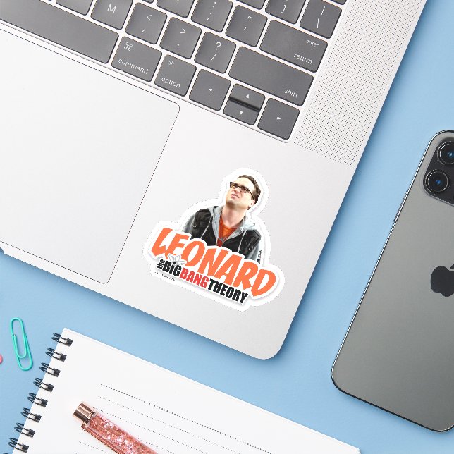 Sticker La théorie du Big Bang | Leonard (Ordinateur portable avec iPhone)