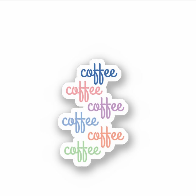 Sticker La typographie du café pour l'autocollant d'affair (Devant)