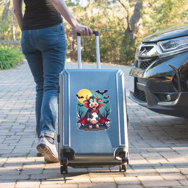 Sticker La vache Dracula se lève (Valise Insitu)