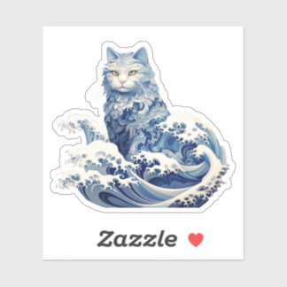 Sticker La Vague De Chat Au Large De Kanagawa