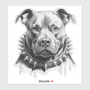 Sticker La Vie Comme Bull Terier Avec Spike Caller