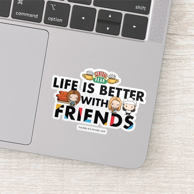 Sticker La vie est meilleure avec l'art Chibi FRIENDS™ (Détail)