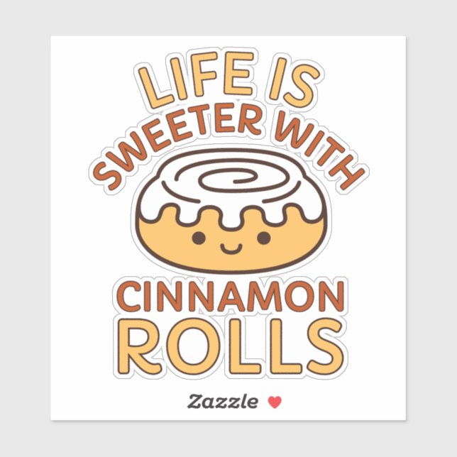 Sticker La vie mignonne est plus douce avec des rouleaux d (Feuille)