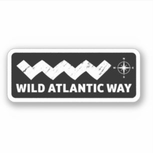 Sticker La Wild Atlantic Way, voyage côtier en Irlande