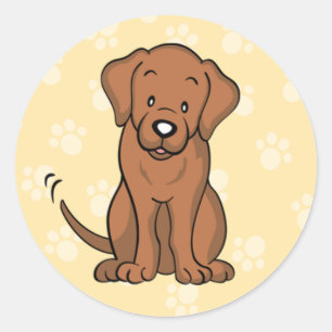 Sticker Labrador pour chien caricaturé mignon