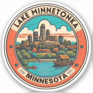 Sticker Lac Minnetonka, Minnesota pêche et navigation