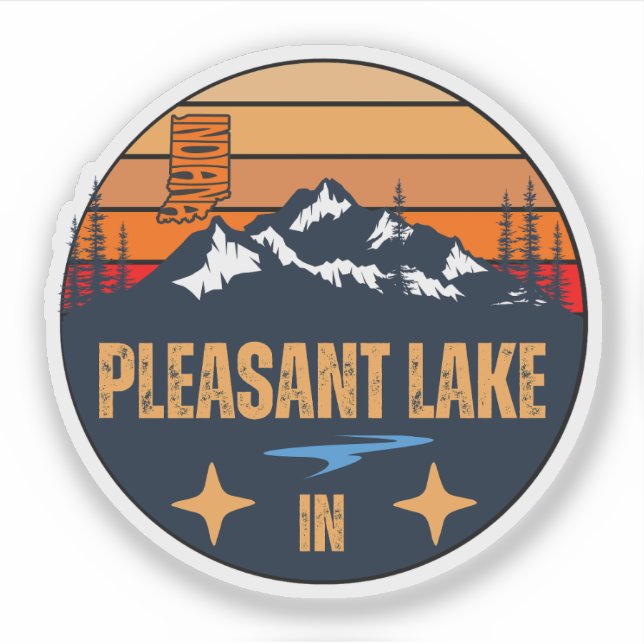 Sticker Lac Pleasant, Indiana (Devant)