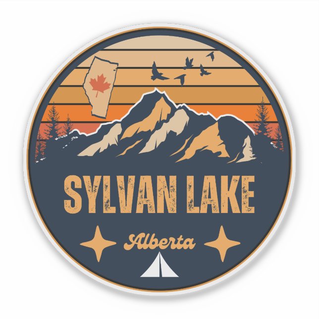 Sticker Lac Sylvan, Alberta (Devant)