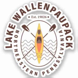 Sticker Lac Wallenpaupack Pennsylvanie Kayaking Fishing