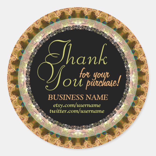Sticker Lacy Mocha Business Merci (Devant)