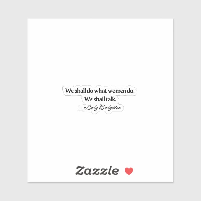 Sticker Lady Bridgerton (Feuille)