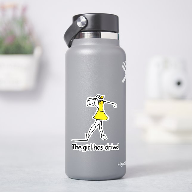 Sticker Lady Golfer (HydroFlask)