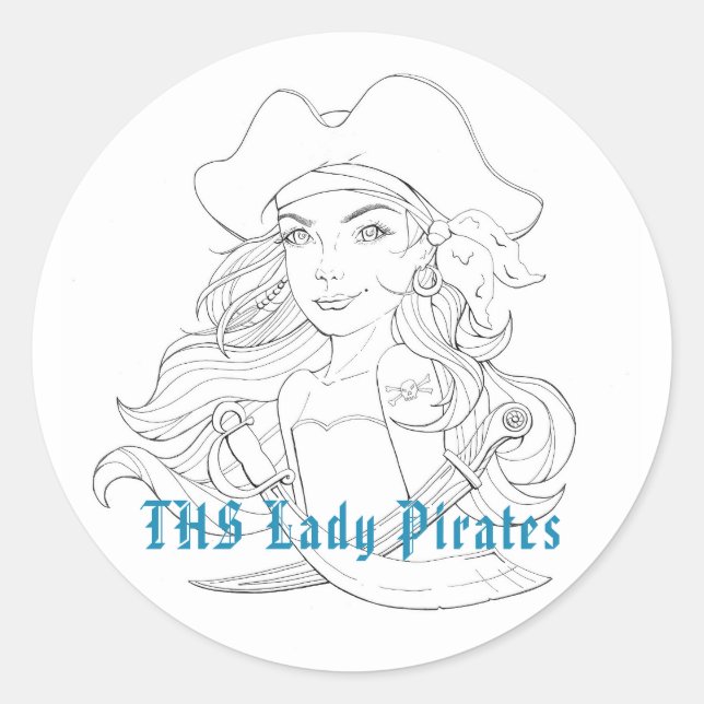 Sticker Lady Pirate (Devant)