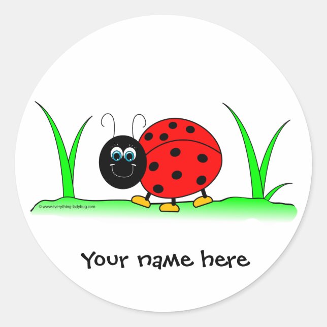 Sticker Ladybug personnalisé (Devant)