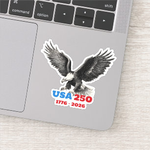 Sticker L'aigle chauve du 250e anniversaire des États-Unis