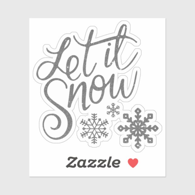 Sticker laissez-le coller à neige (Feuille)