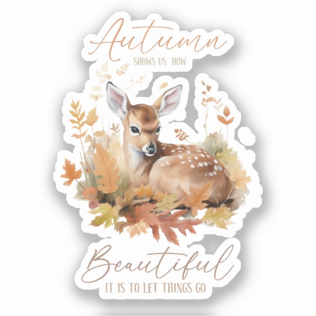 Sticker Laissez les choses passer l'automne (Recto)