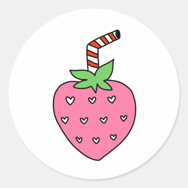 STICKER LAIT Fraise, STICKER mignon (Devant)