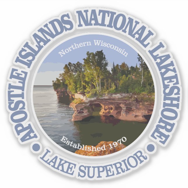 Sticker Lakeshore national des îles Apôtres (Devant)