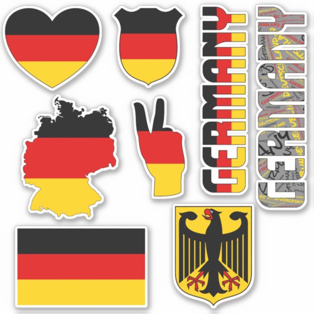 Sticker L'Allemagne Extraordinaire forme les symboles nati (Devant)