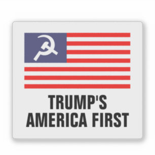 Sticker L'Amérique de Trump premier marteau & faucille dra