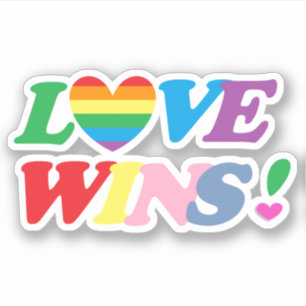 Sticker L'amour arc-en-ciel gagne le cœur LGBT