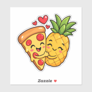 Sticker L'amour au premier coup de couteau - La pizza renc