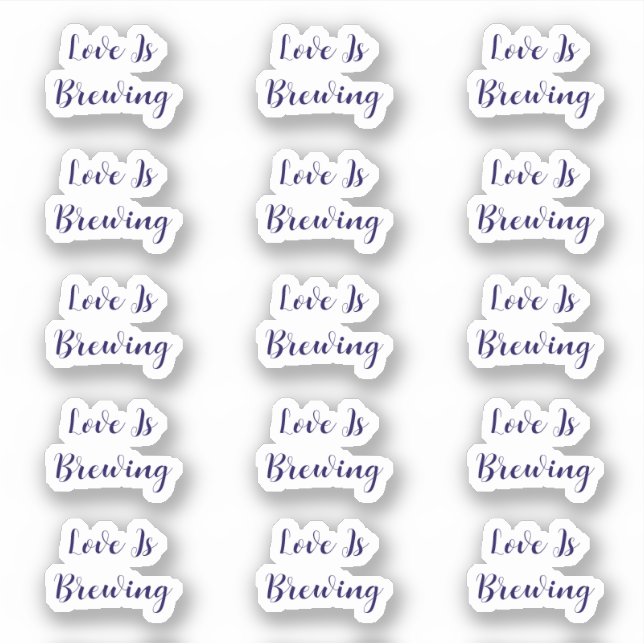Sticker L'amour brasse du café Événement Mariage Fête des  (Devant)
