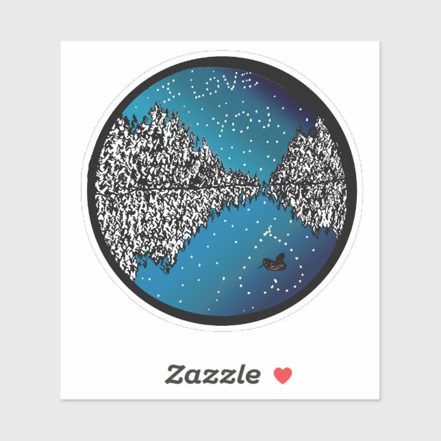 Sticker L'amour dans les étoiles (Feuille)