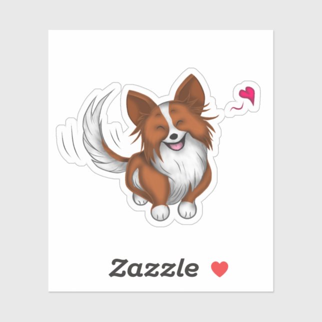 Sticker L'amour des chiots (Feuille)