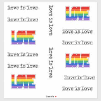 Sticker L'amour est amour Rainbow Love LGBT Pride LGBTQIA