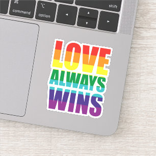 Sticker L'amour gagne toujours