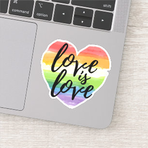Sticker L'Amour   Rainbow Watercolor