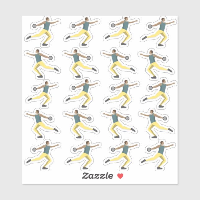 Sticker Lancement de Discus (Feuille)