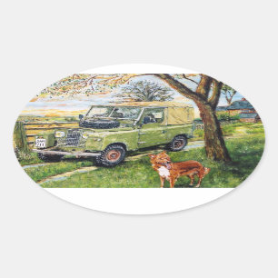 Sticker Land Rover de style ancien "FARM Design