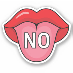 Sticker Langue NON