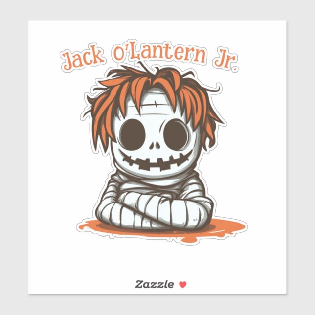 Sticker Lanterne de Jack O' momifié (Feuille)