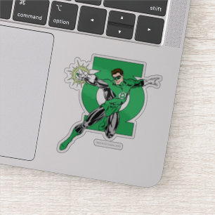 Sticker Lanterne verte avec l'arrière - plan de logo
