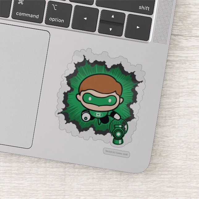 Sticker Lanterne verte de Chibi qui traverse l'espace (Détail)