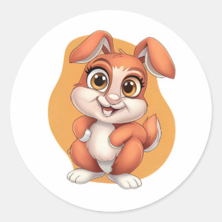 Sticker lapin adorable - Design de lapin de dessin